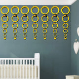 3D Ring Acrylic Wall Mirror – Silver